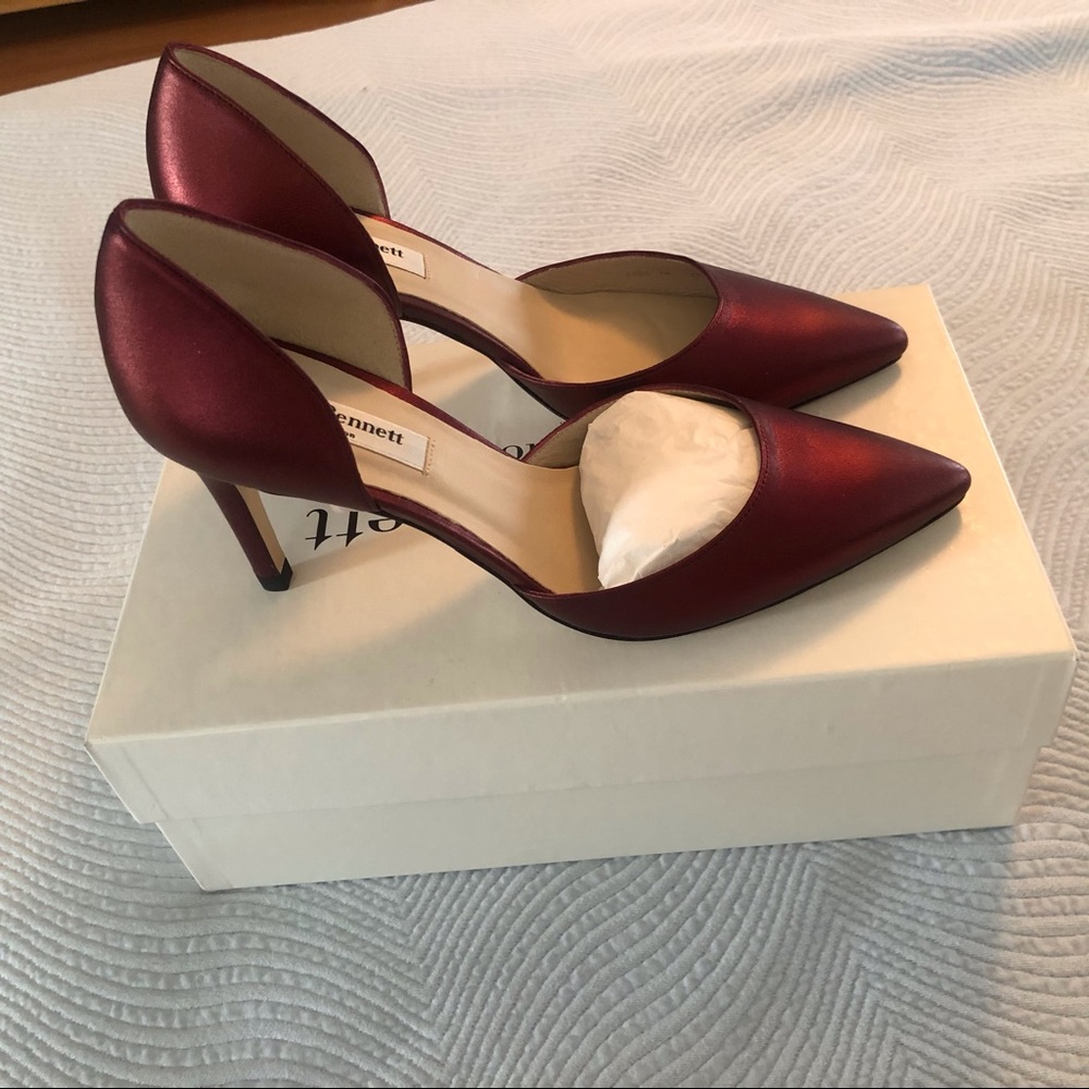 Beautiful deep metallic red pumps - L.K. Bennett